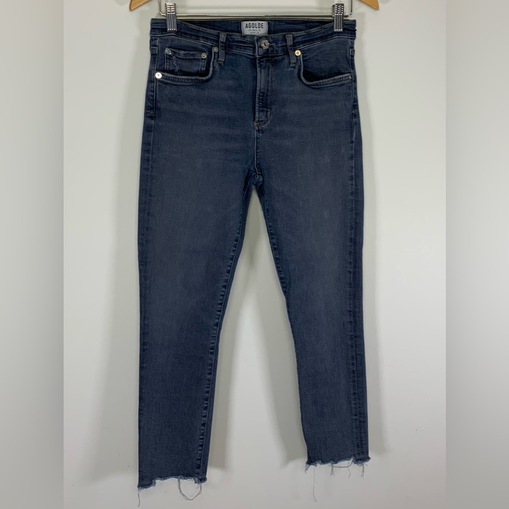 AGOLDE Sophie Crop High Rise Skinny Jeans in Dark Wash - Size 29